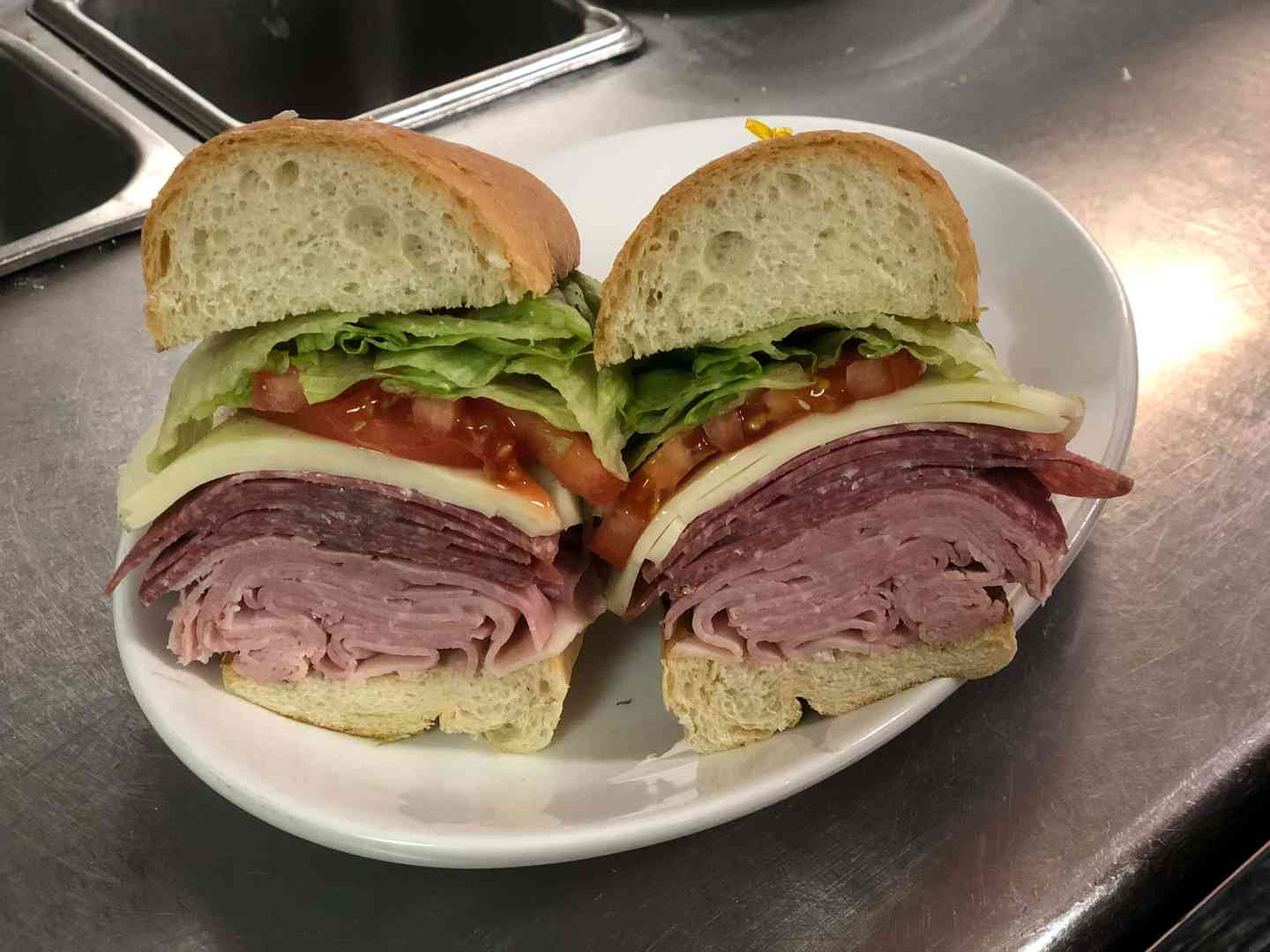 4. Genoa salami, ham, and provolone