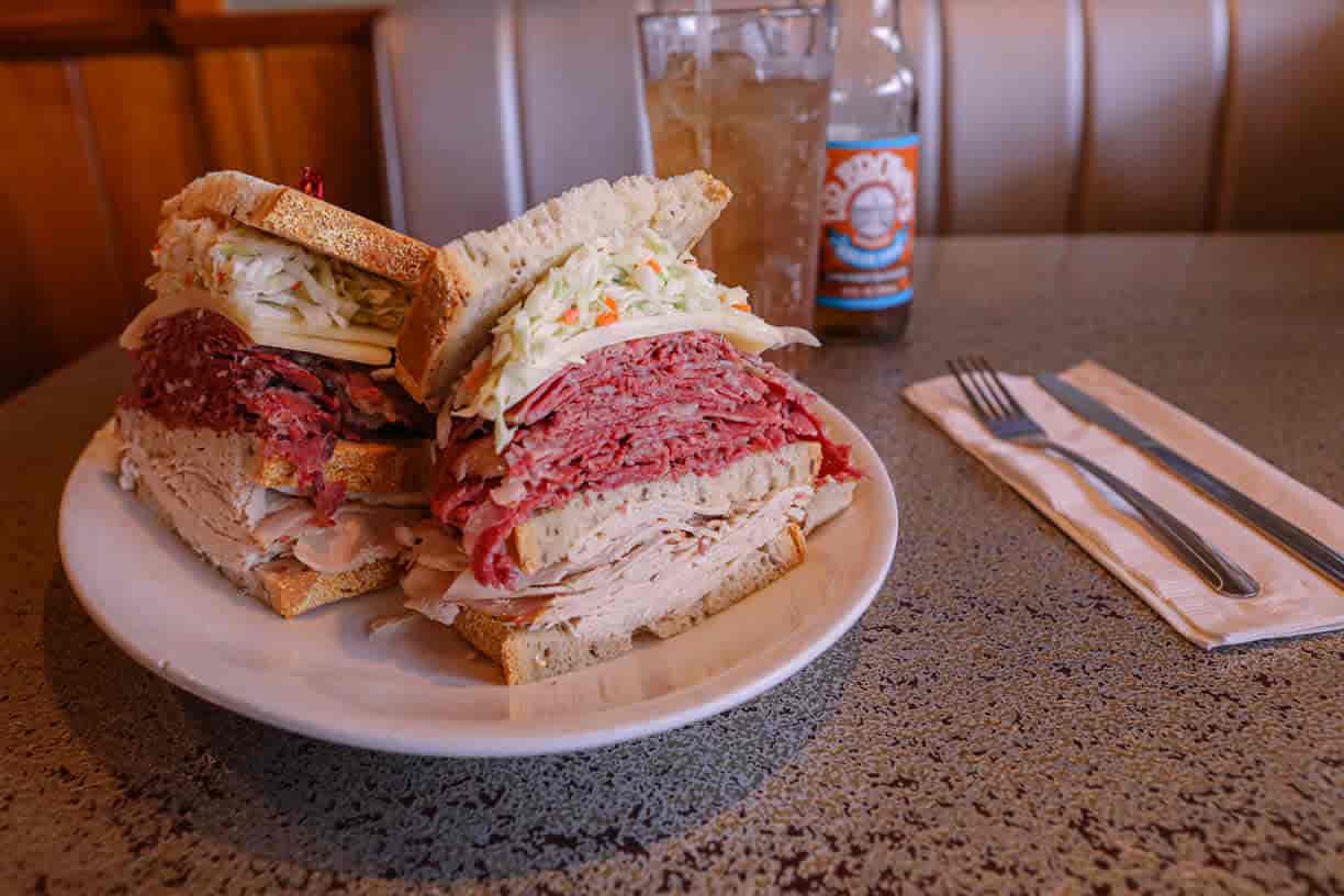 22. Corned beef, turkey, Swiss cheese