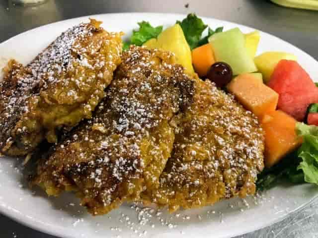 Crunchy silver dollar french toast