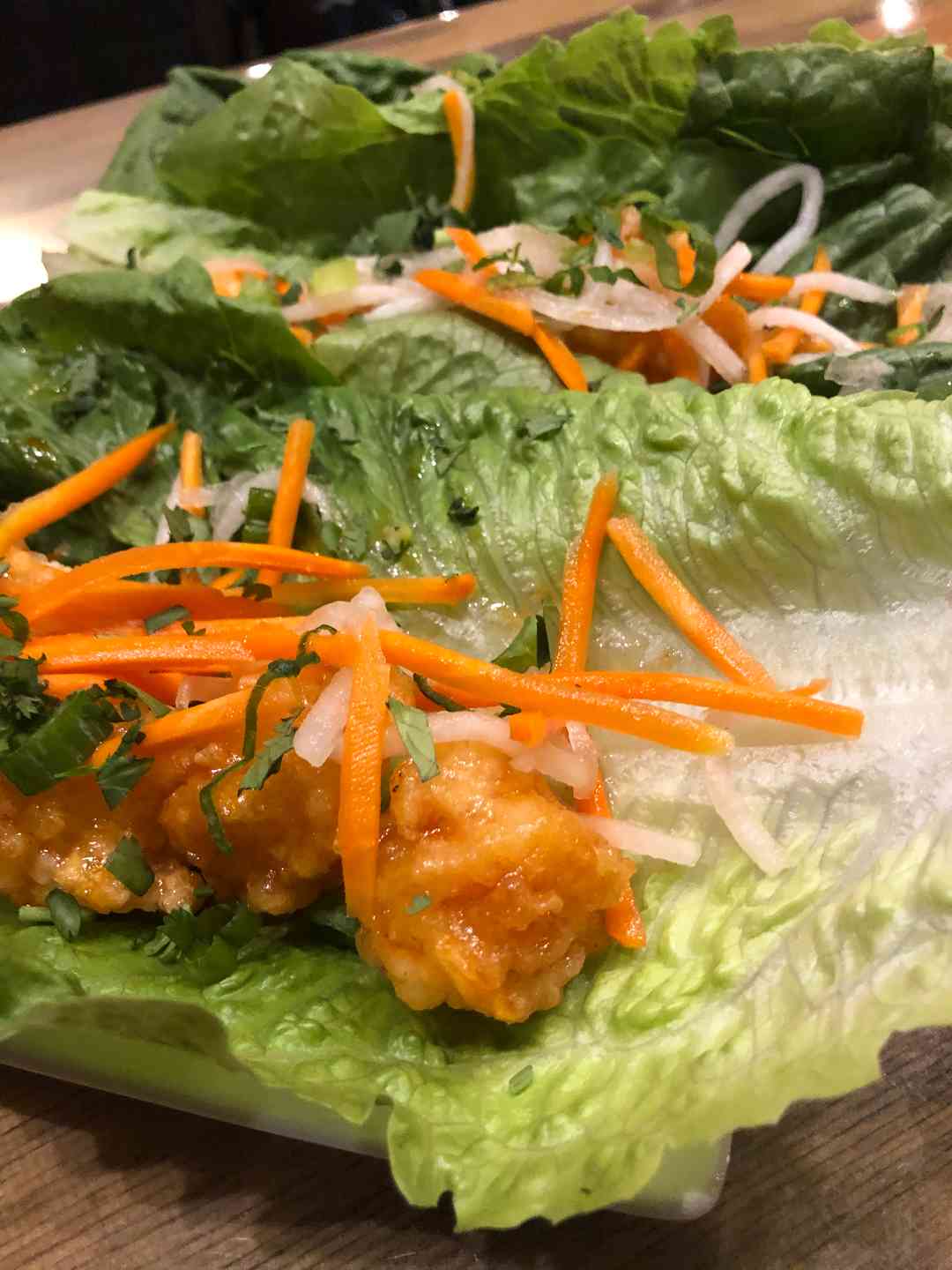 Bourbon Shrimp Lettuce Wraps