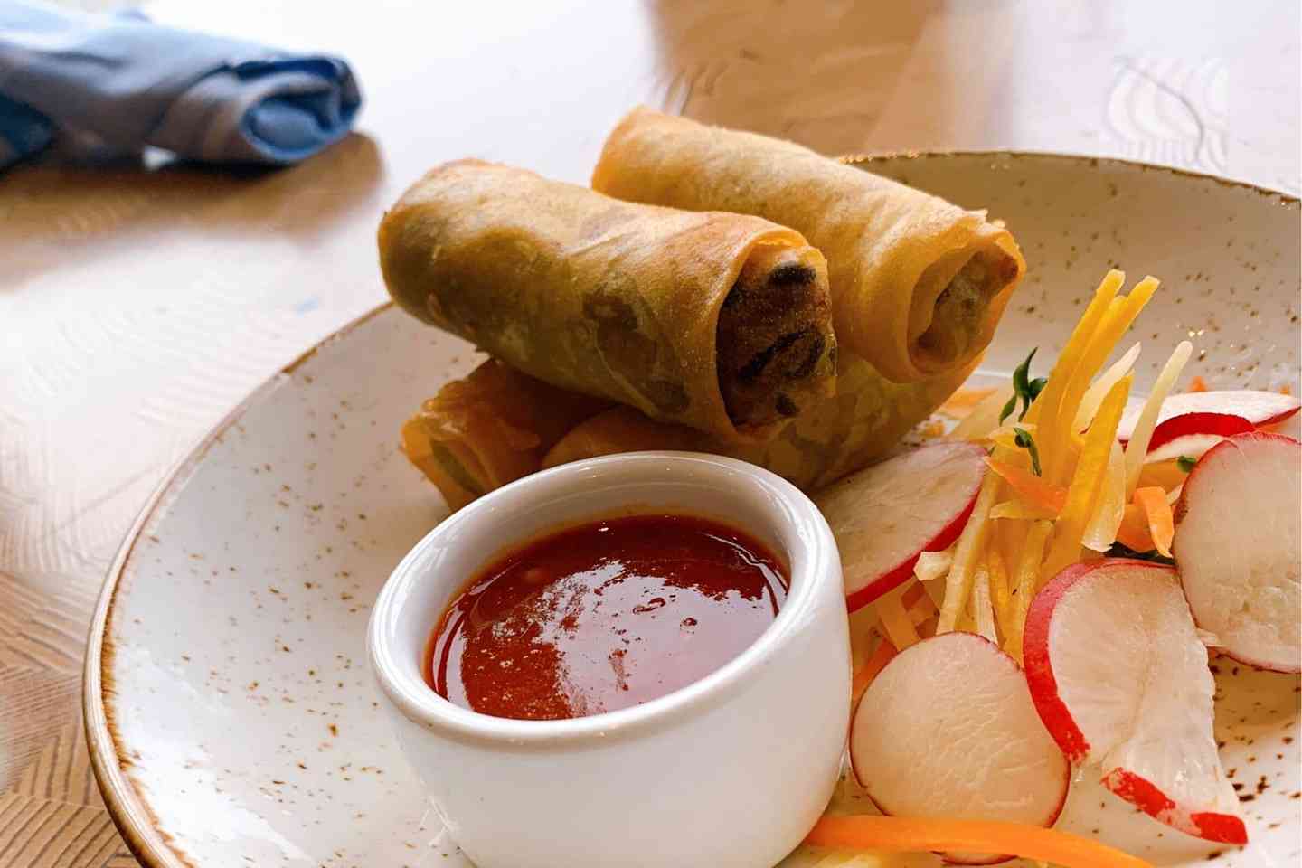 Black Bean Fried Spring Rolls