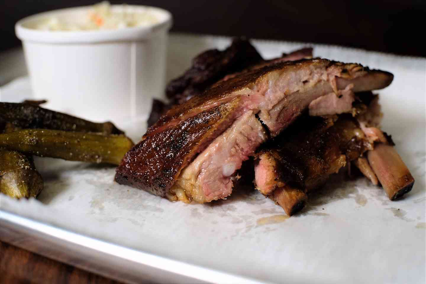 ribs grilled okra