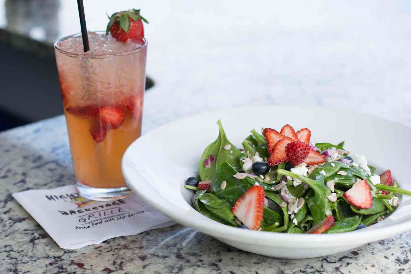 Strawberry n Blueberry Spinach Salad