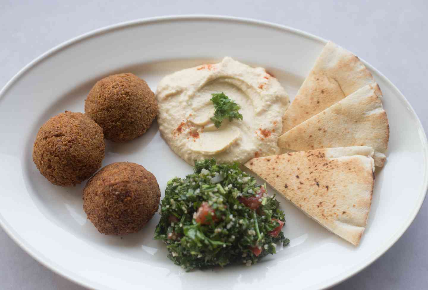 falafel and hummus