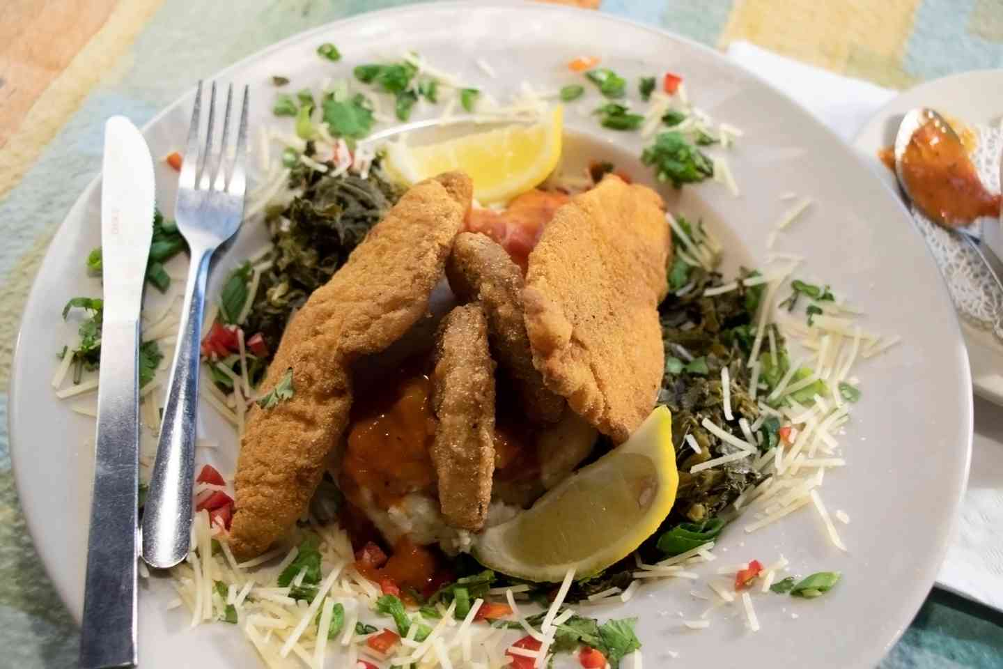 Catfish, Grits and Greens