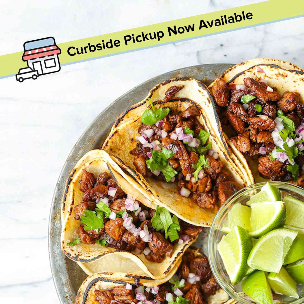 Curbside Pickup Now Available + carnitas
