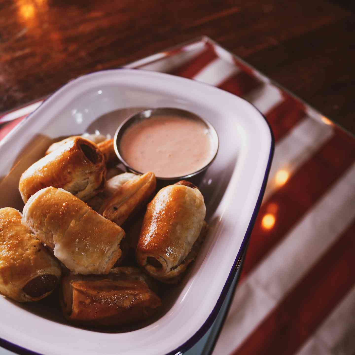 Pigs in a Blanket with Honey Dijon Mustard Dip
