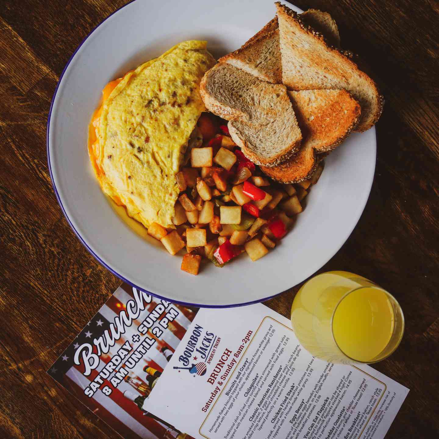 Bacon Cheddar Omelette*