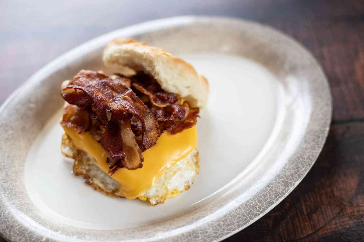 Egg Sandwich with Cheese and Meat