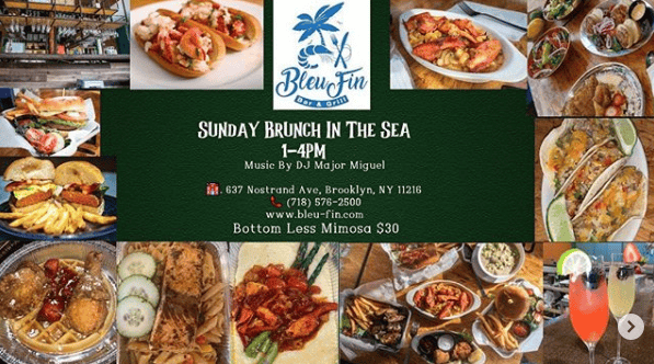 Seafood brunch