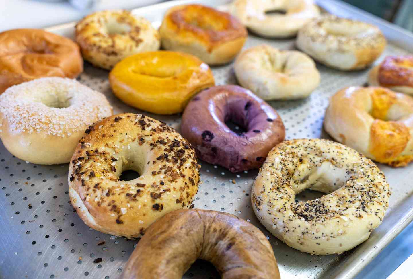 tray of bagels
