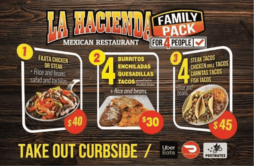 Special 20 Full Menu La Hacienda Mexican Restaurant Mexican