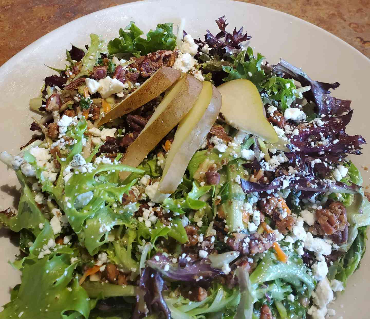 Pear, Pecan, & Bleu Salad