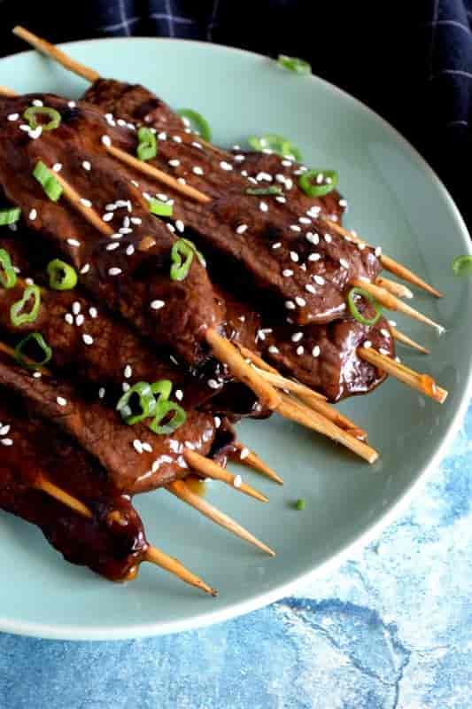 Teriyaki Steak Skewers*