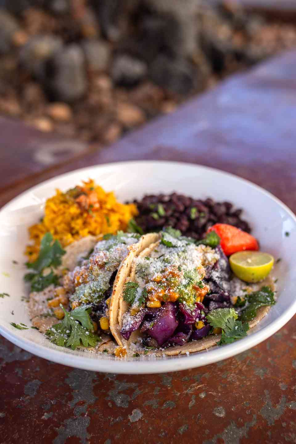 Caribbean Taco Plate (2 Tacos) No Mix/Match