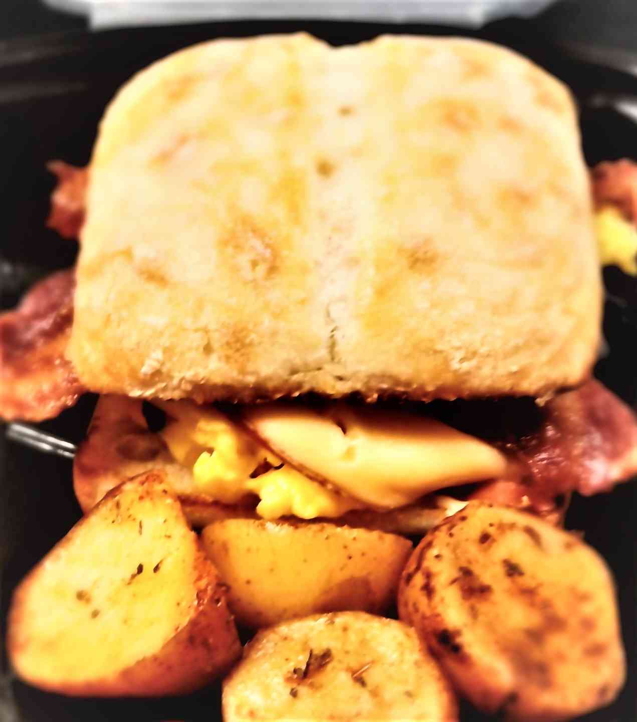 Bacon, Egg, and Gouda Breakfast Sandwich