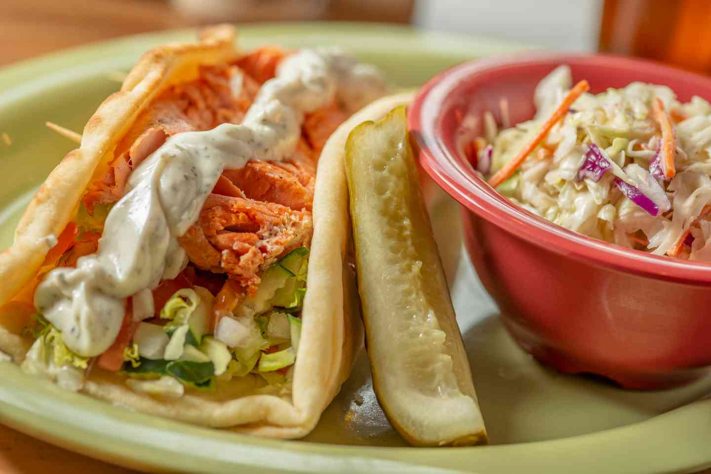 *Wild Alaskan Sockeye Salmon Gyro