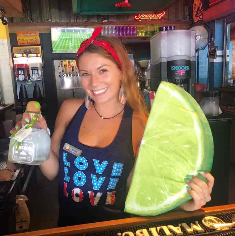 woman at bar
