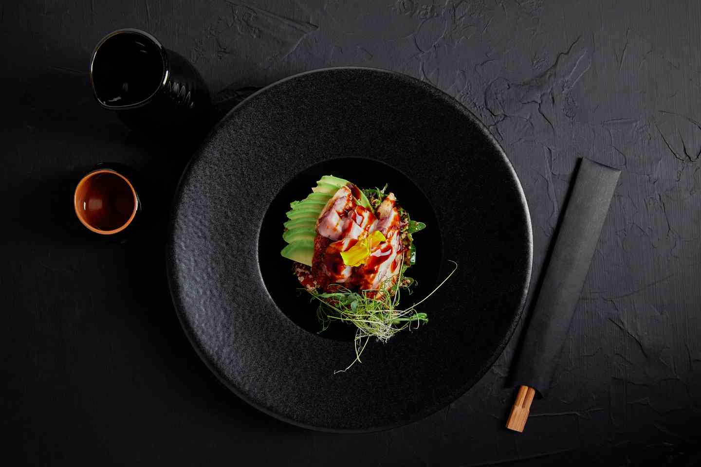 Avocado and ham tartare