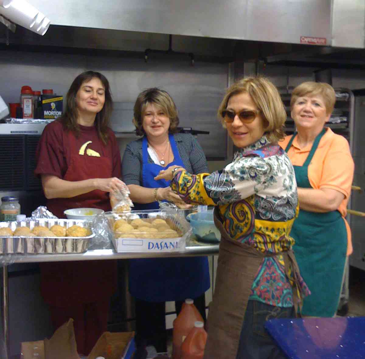 family in the kitchen
