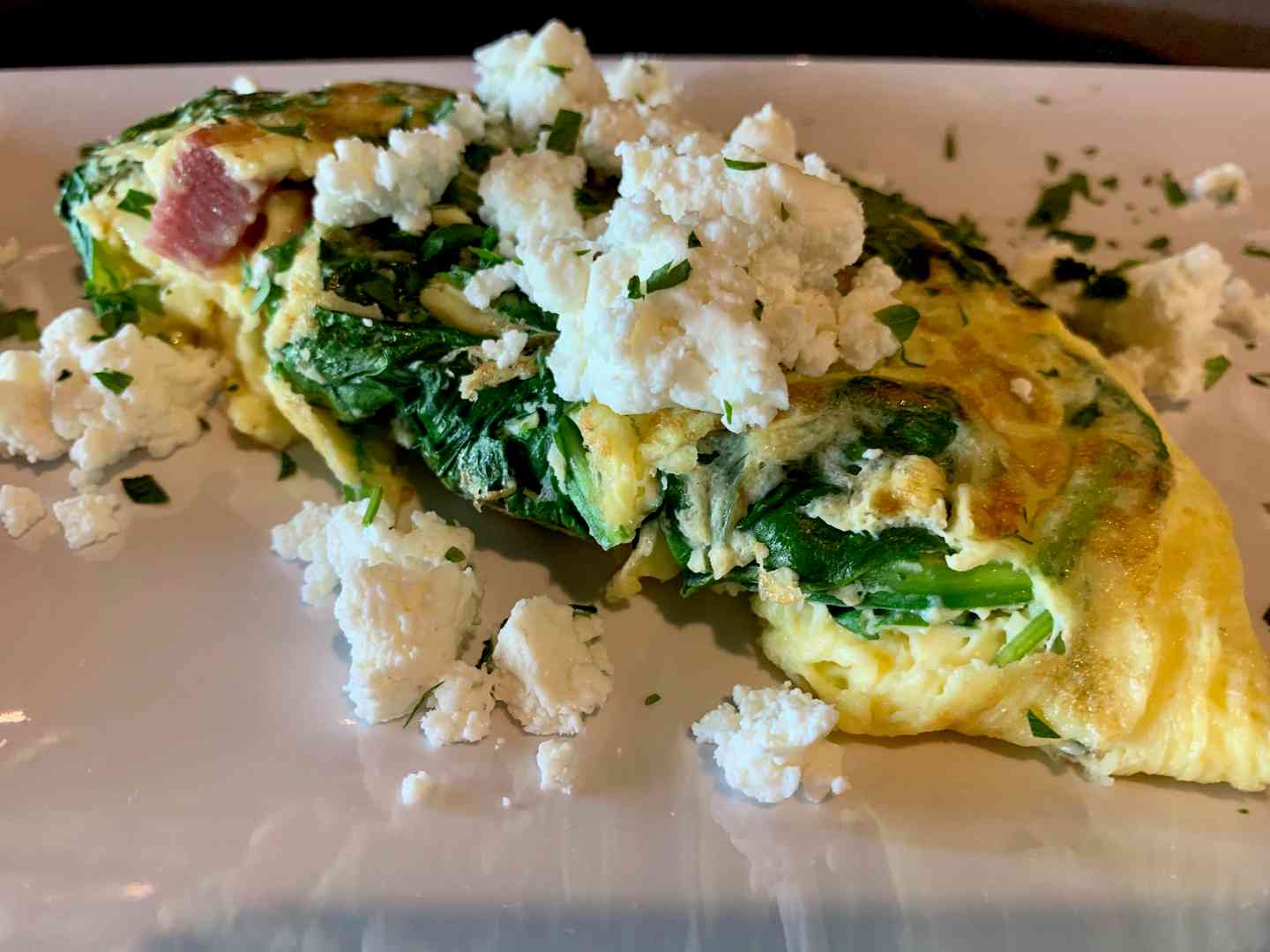 Spinach and Goat Cheese Omelette