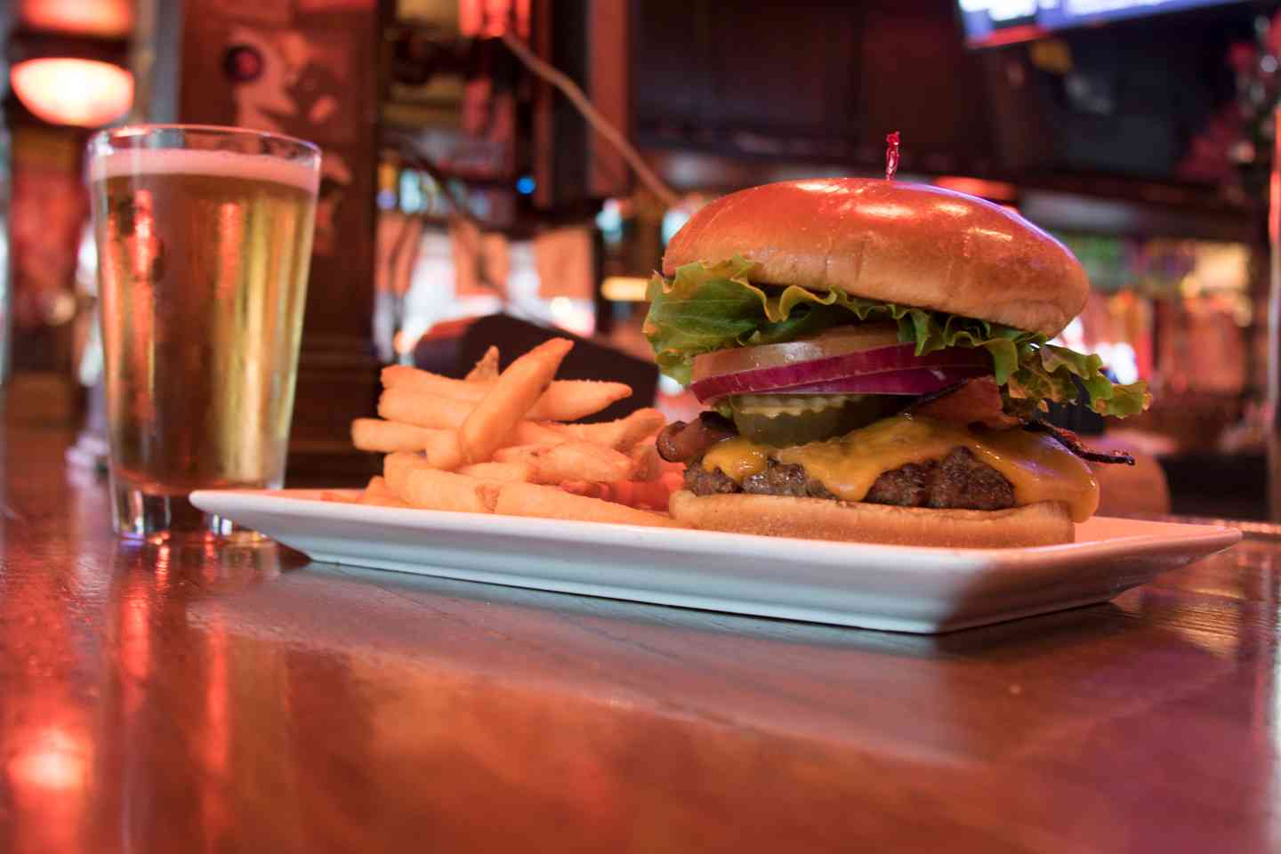 Burger and fries