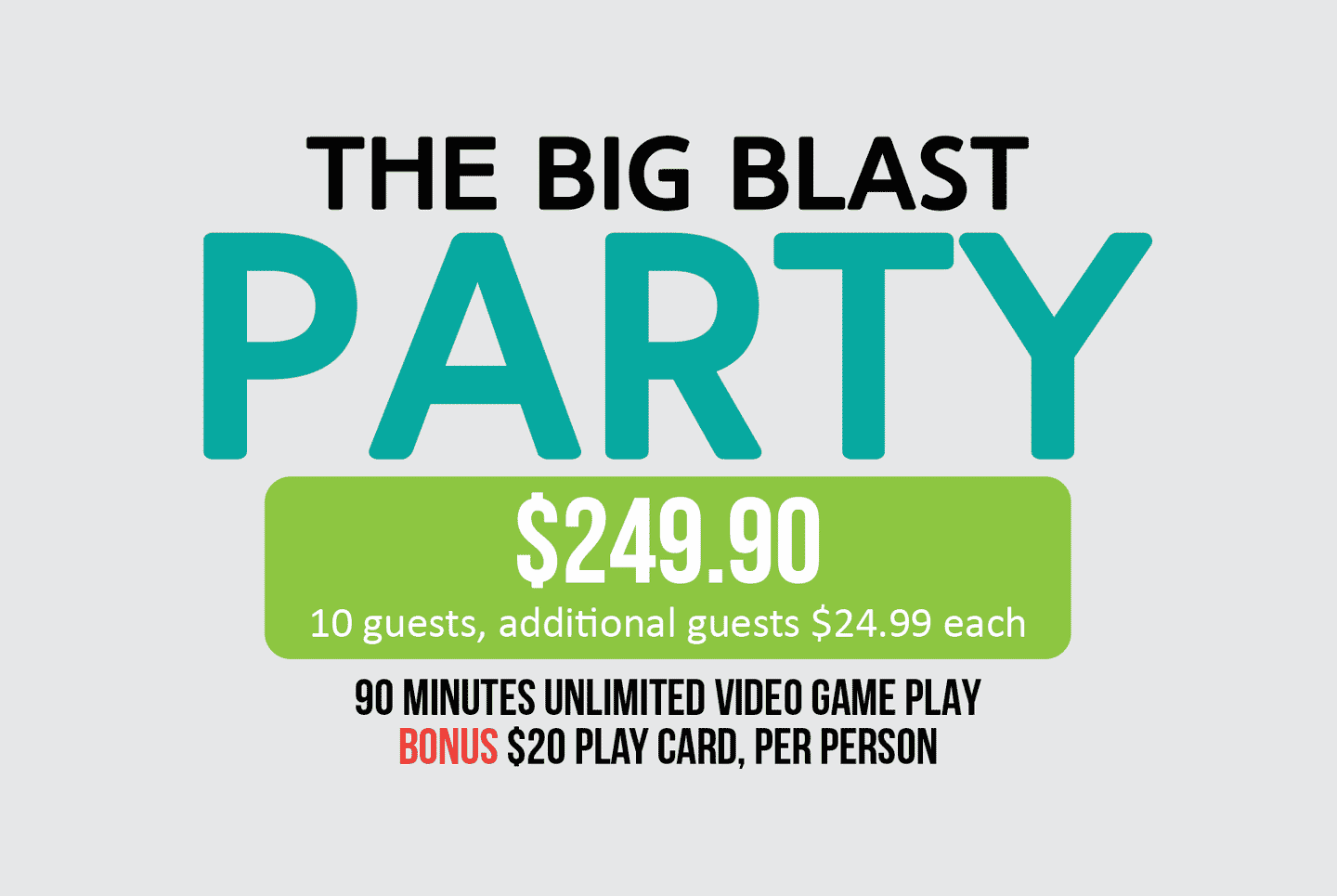 The Big Blast Party Package