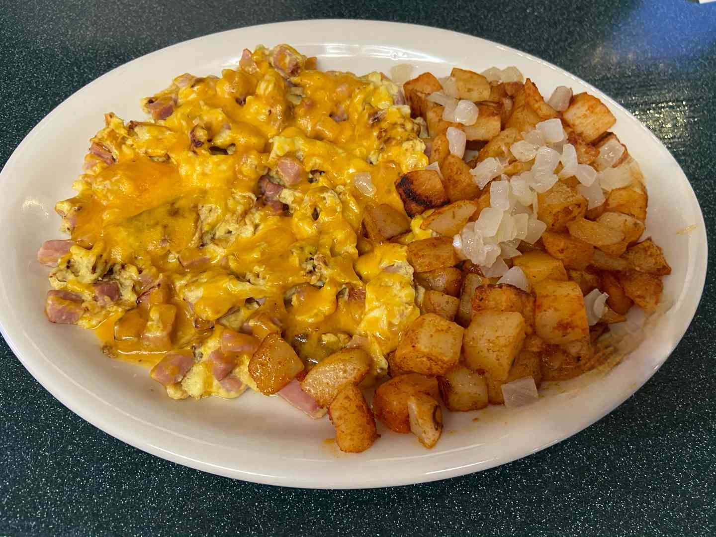 Diced Ham Scramble