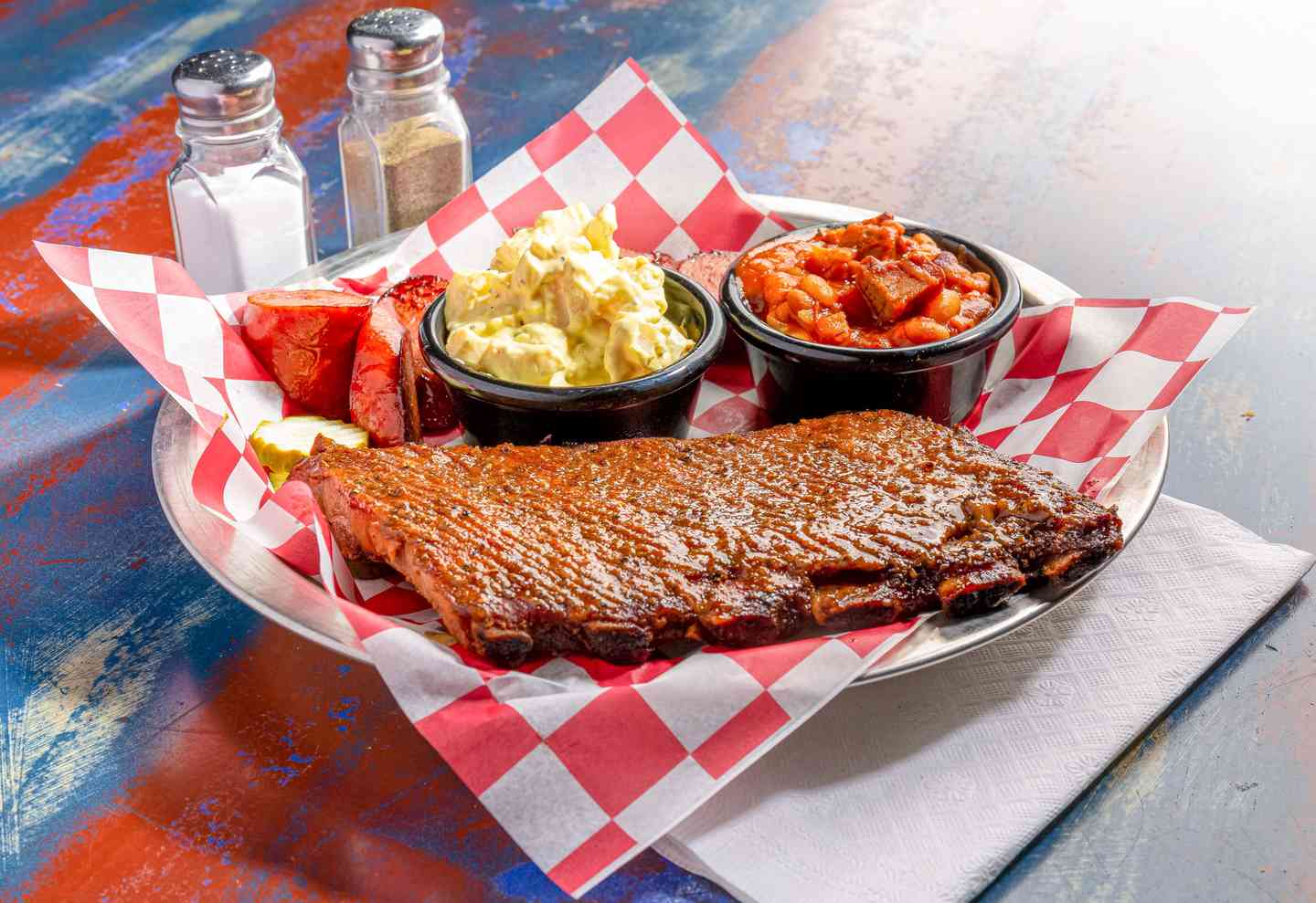 Half rack of our St. Louis pork ribs