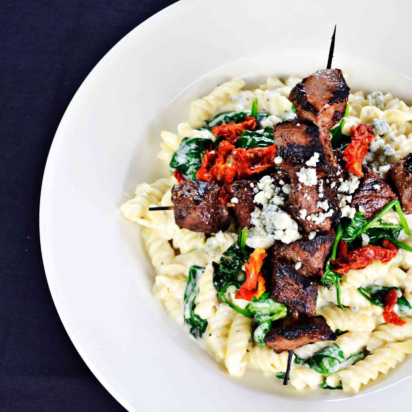 Pasta and Kabobs
