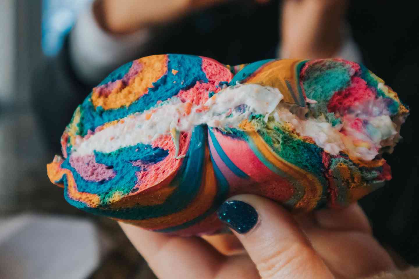 rainbow bagel