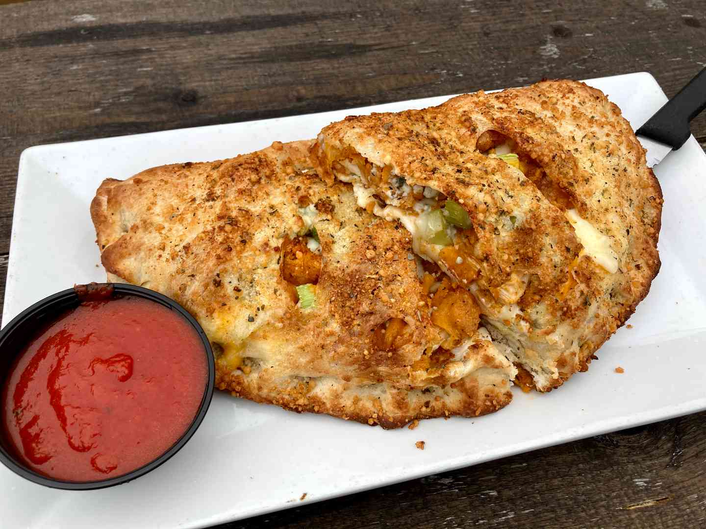 Buffalo Wing Calzone