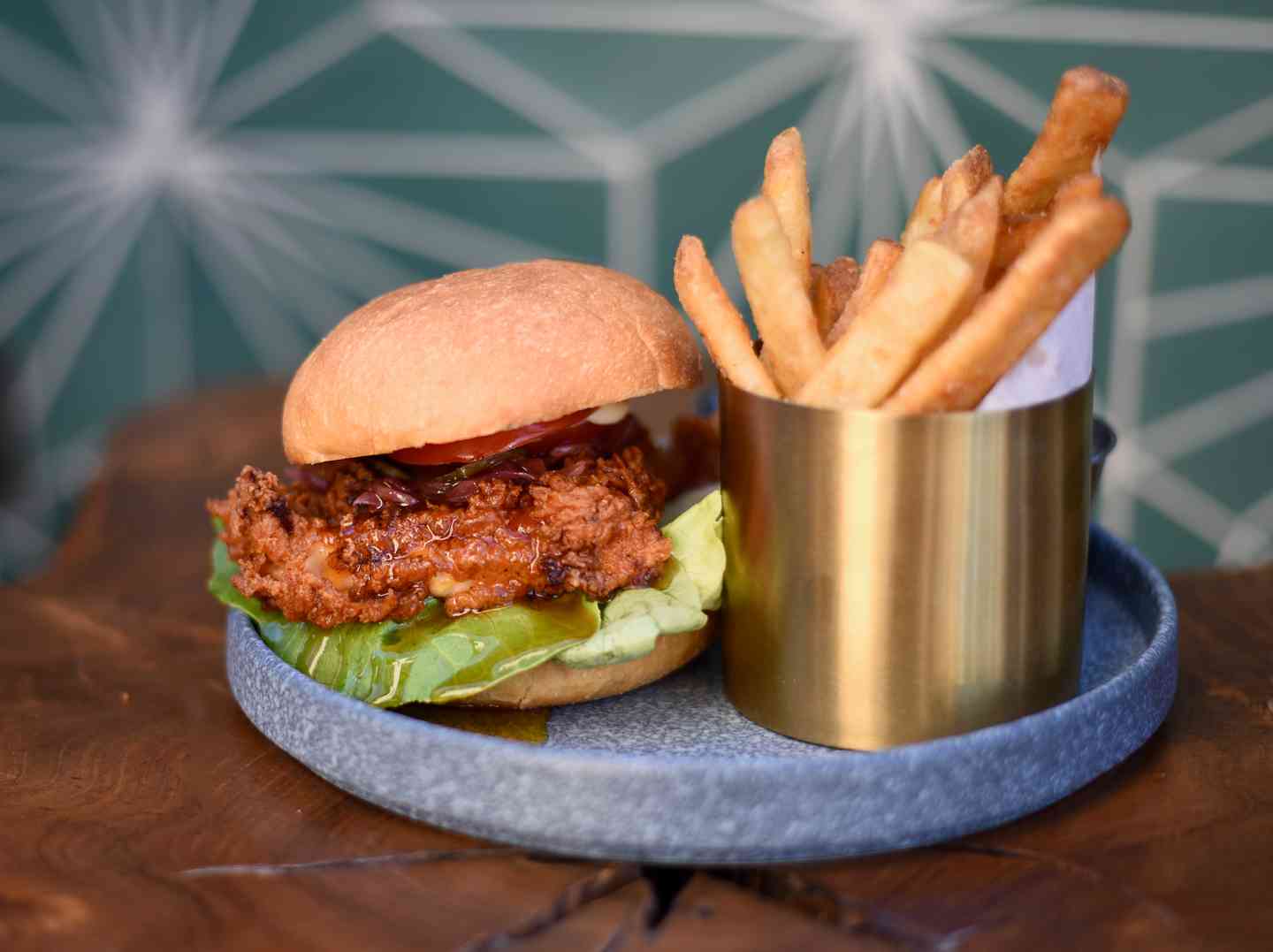 Nashville Hot Chicken Sandwich - Brunch - SOCIAL Kitchen + Craft Bar