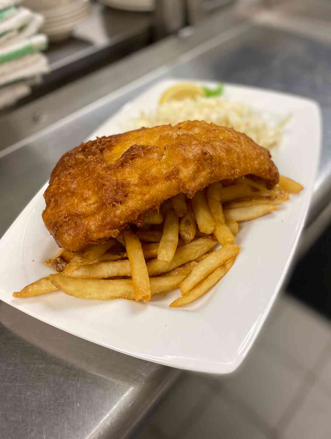 Sam Adams Beer Battered Fish & Chips