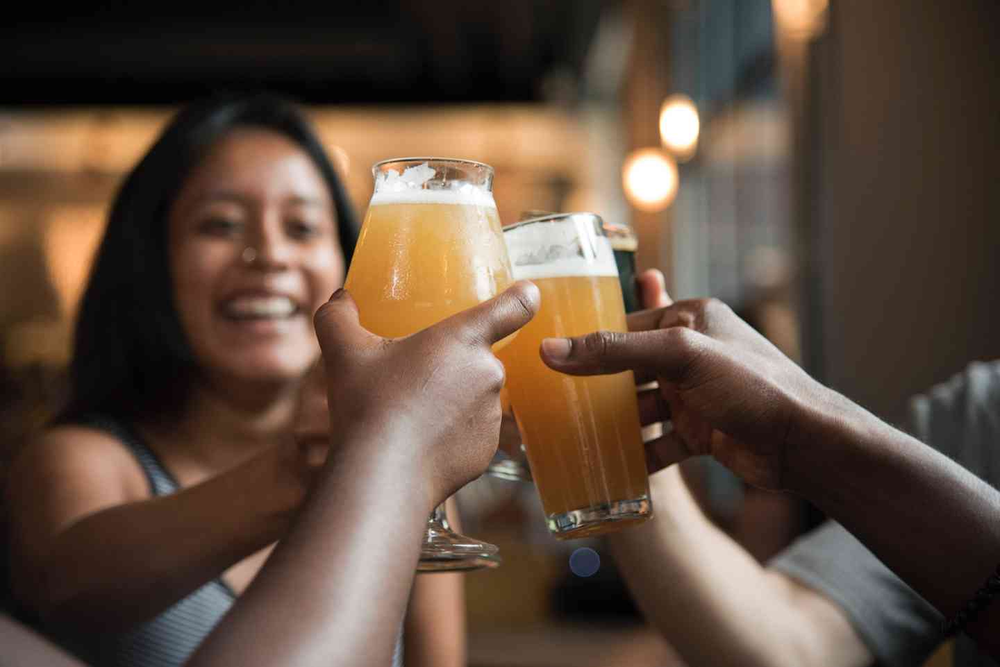 cheers with beer