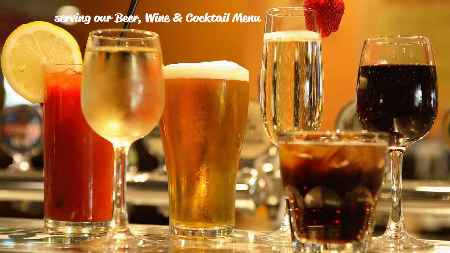 Enjoy our Beer, Wine & Cocktails