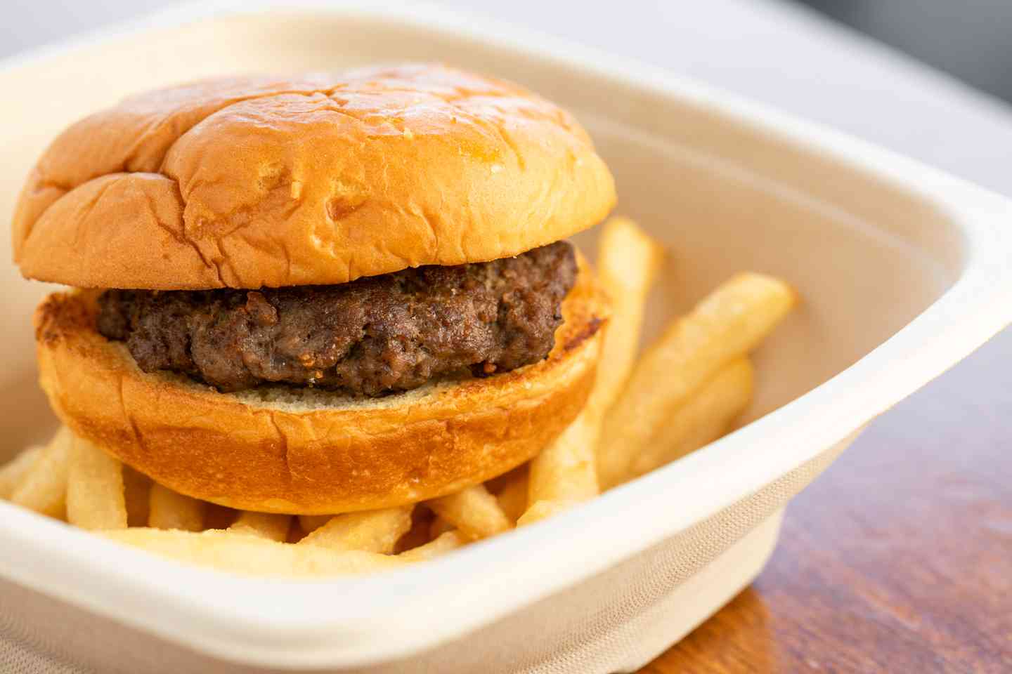 The Little Island Burger with Fries