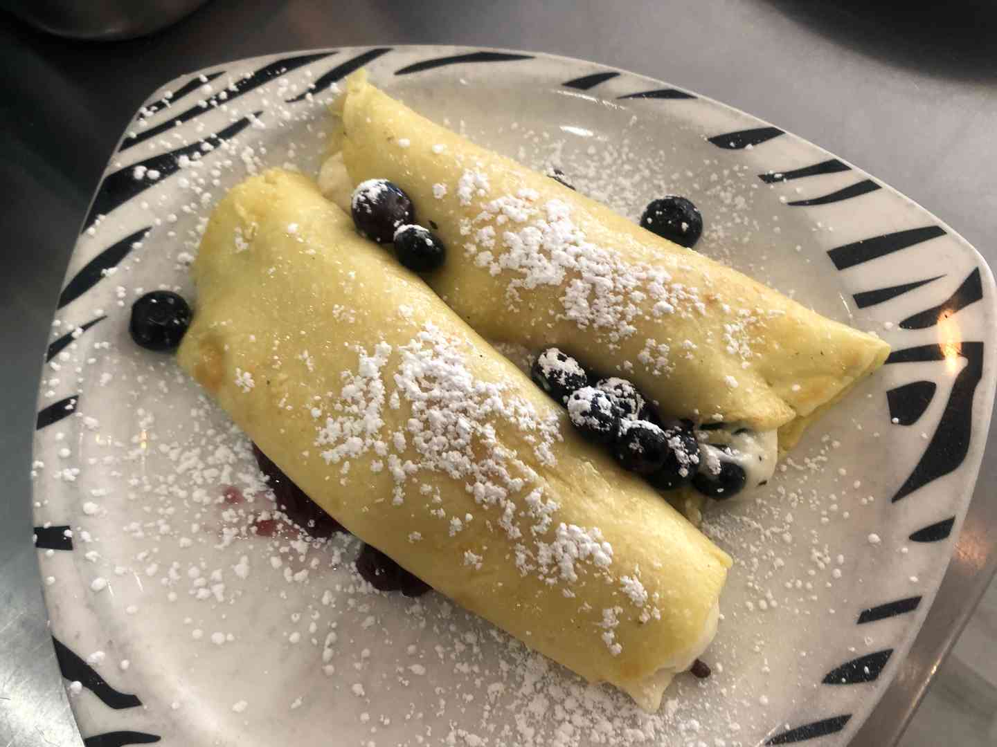 Blueberry & Cream Crepes