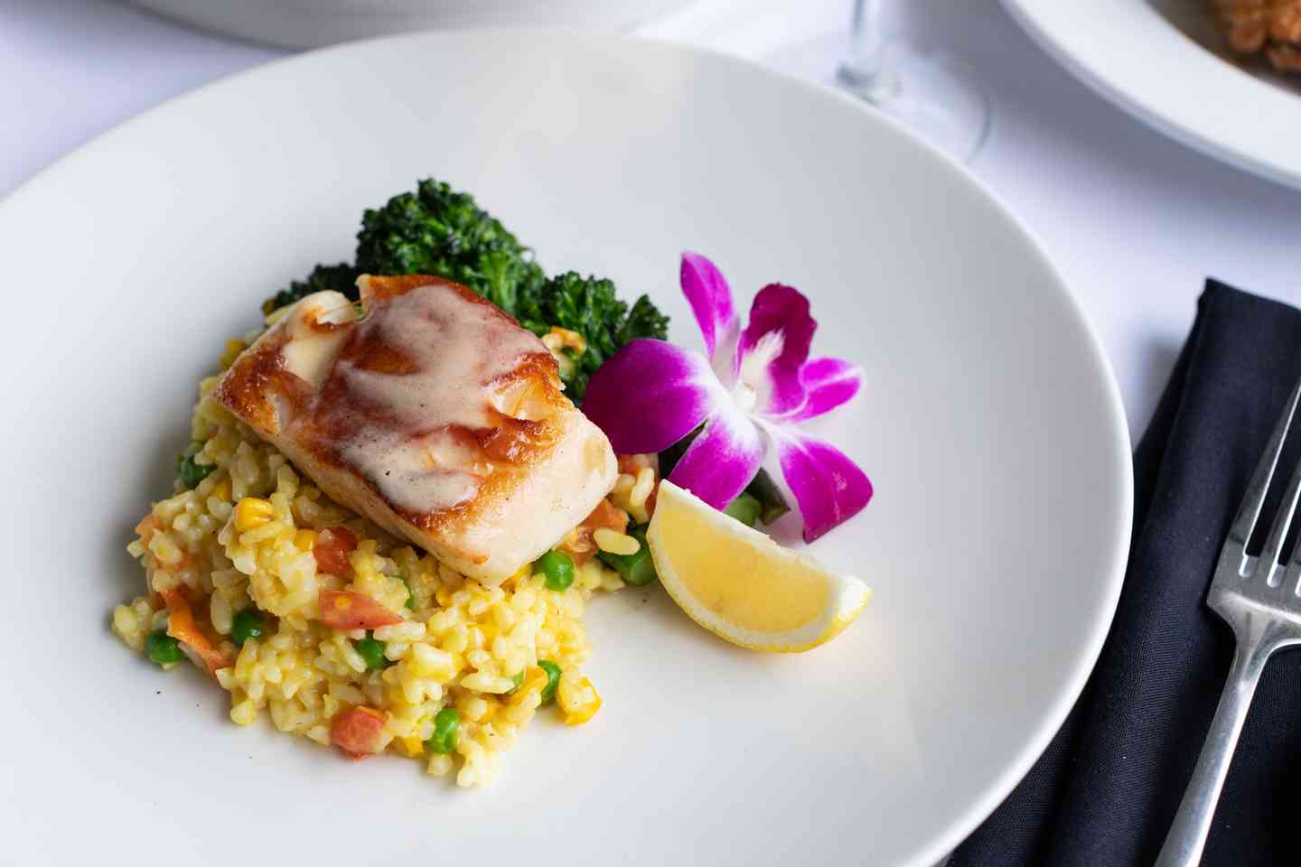 *Seared Chilean Sea Bass With Champagne Cream Sauce