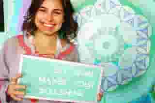 girl with sign