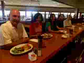 Cooper Family Sharing a meal @ Kenos in 2017- Steve, Sandy, Christina, Robert, & Gene
