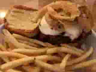 burger and fries