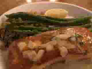 fish and asparagus