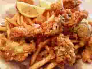 fries and meat