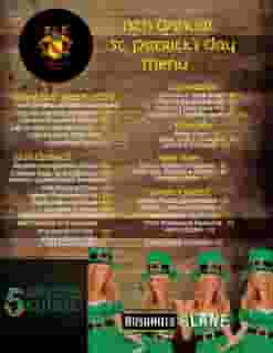 st. paddy's day menu