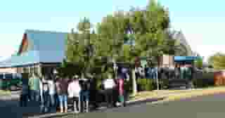 exterior line by building