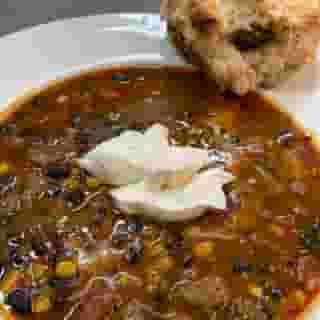 Black Bean Chili & Jalapeño Biscuit