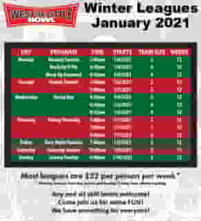 Leagues starting January 2021