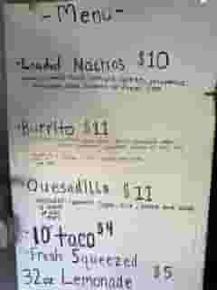 food truck menu