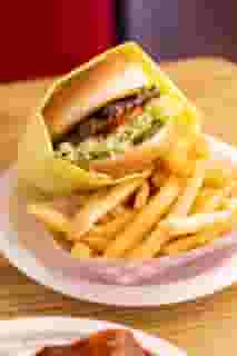 Burger and fries